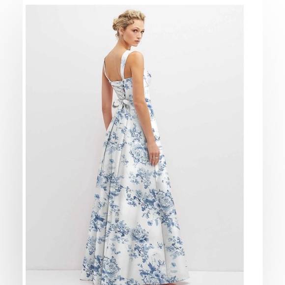 Alfred Sung [ 16] D852FP Floral Lace Up A-Line Gown Cottage Rose NWT $289 - Picture 3 of 13